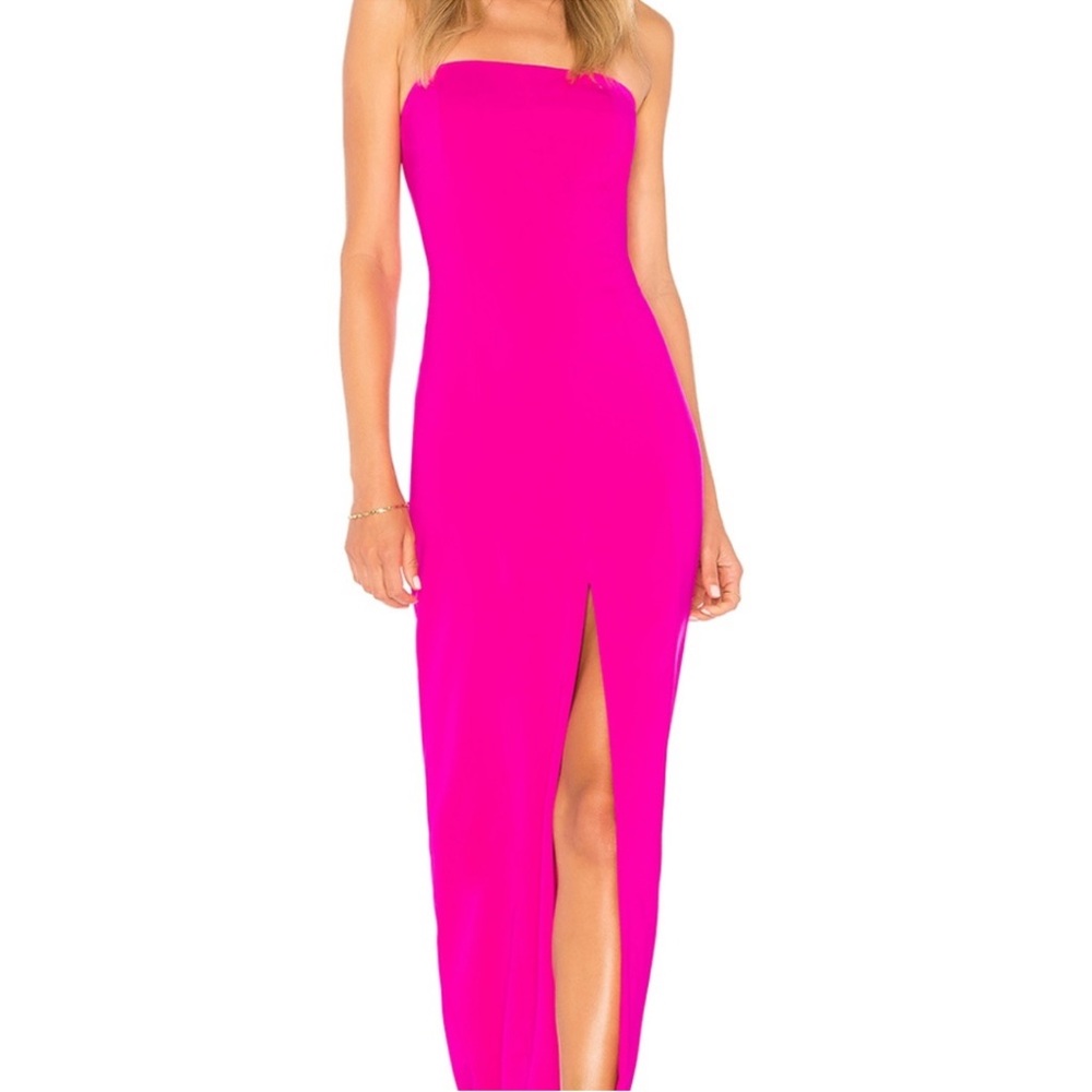 Jay Godfrey Revolve Pink Strapless gown